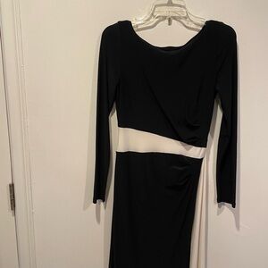 Lauren Ralph Lauren Elegant Black and White/cream Dress